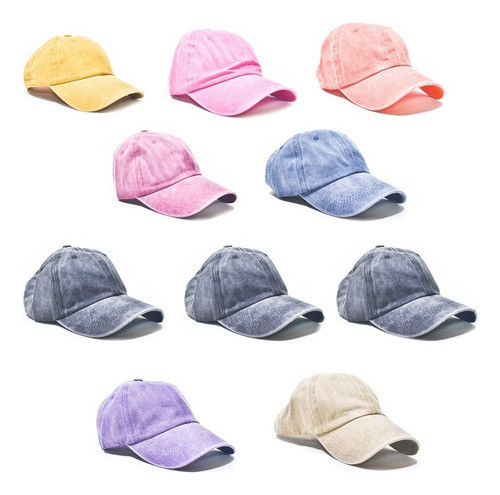 Gorra Gastada Denim Vintage Importada. Pack X 10 Unidades 0