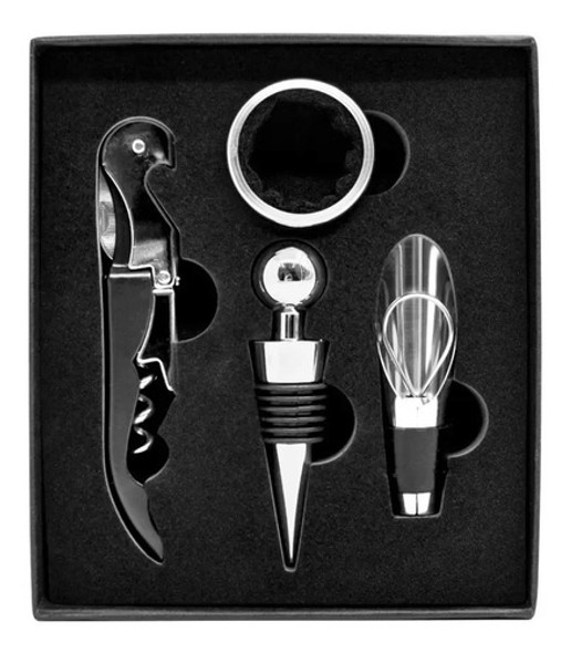 Set De Vino 4 Piezas Caja Carton Rigido Destapador 1