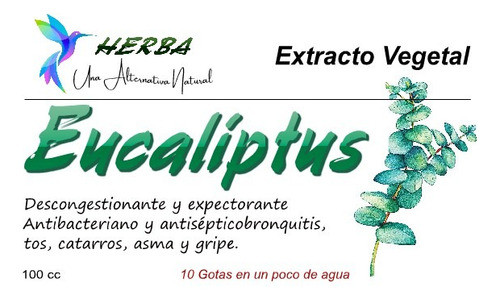 Extracto Vegetal De Eucaliptus 100cc  ** Herba ** 1