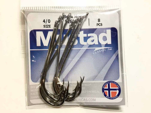 Anzuelos Mustad Serie 92611 #4/0 X 8 Unidades 1