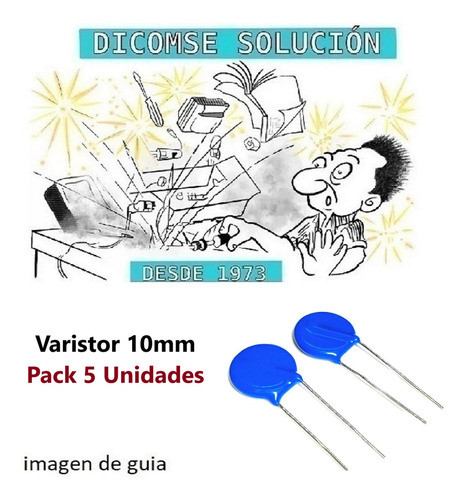 Pack X5 Varistor 10mm 25vac 25v 10k25 10n390k S10k25 1