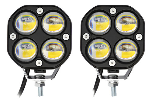 Luces Led Conducción Antiniebla Doble Color 40w 2 Unidades 0