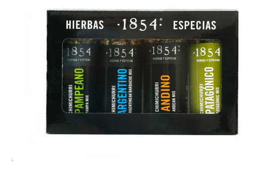 Caja 4 Chimichurris 1854 (tradicional, Andino, Patag, Arg.) 0