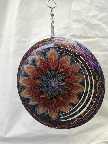 Movil De Viento Mandala 4 Acero Inoxidable 15cm 1