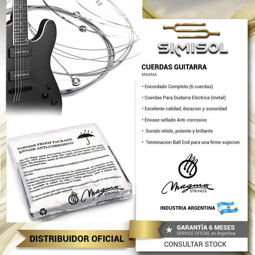 Cuerdas Guitarra Electrica Lisas Magma 012-52 Encordado Flat 1