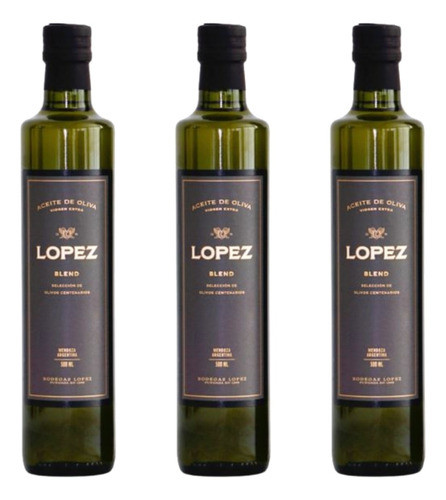 Aceite De Oliva Extra Virgen Lopez Blend 500ml X3 - Gobar® 0