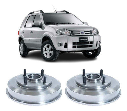 Kit X2 Campanas De Freno Ford Ecosport Traseras Año 2005 0