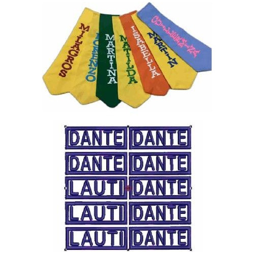 Etiquetas Bordadas 10 Y Una Corbata 0