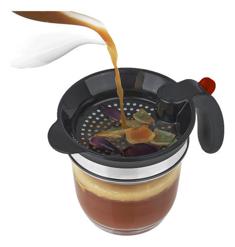 Colador Para Cocinar Con Fondo Deslizable, Capacidad 4 Tazas 1