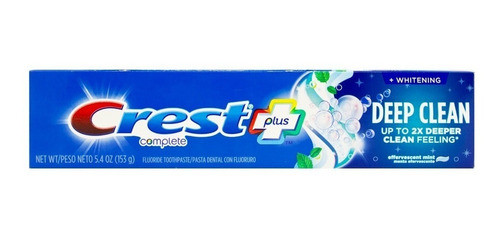 Crest Plus Kit X3 Pasta Dental Deep Clean Fluor Menta 1