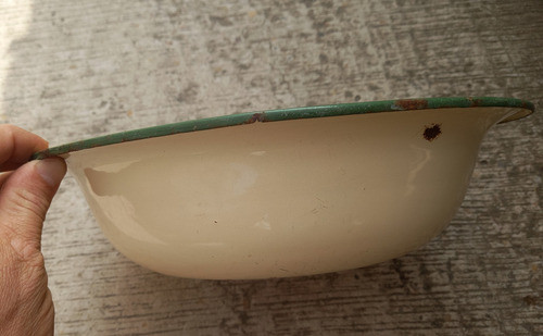 Antigua Palangana Enlozada 31,7cm Sin Pérdidas 1