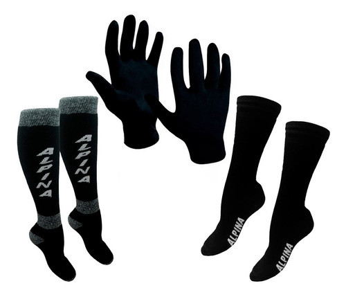 Kit Termico Guantes Pp + Medias 1ra Piel + Medias Abrigo Cuo 0