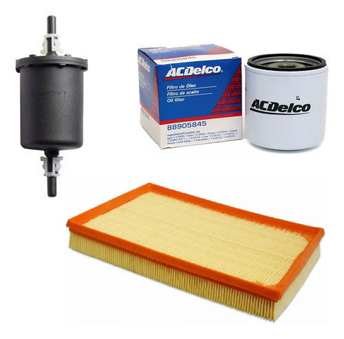 Kit 3 Filtros Acdelco Chevrolet Meriva 1.8 3c 0