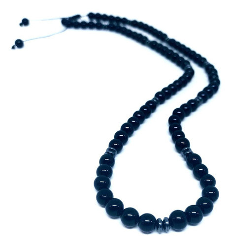 Collar Piedra Natural Turmalina Hematite Hombre Mujer 0
