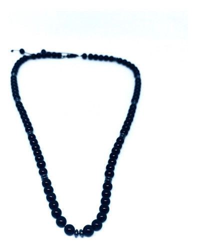 Collar Piedra Natural Turmalina Hematite Hombre Mujer 1