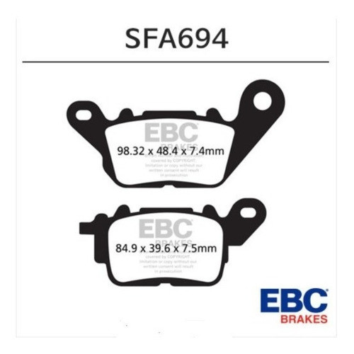 Pastilla Freno Delantera Yamaha Nmx 155 Sfa694 1