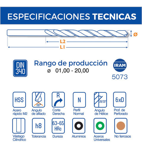 Mecha Acero Rapido Hss 19 Mm Ezeta® - Tormi 1