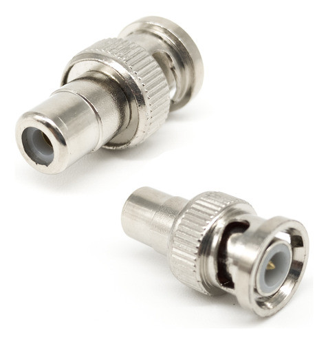 4 Conectores Adaptadores Rca Hembra A Bnc Macho 0