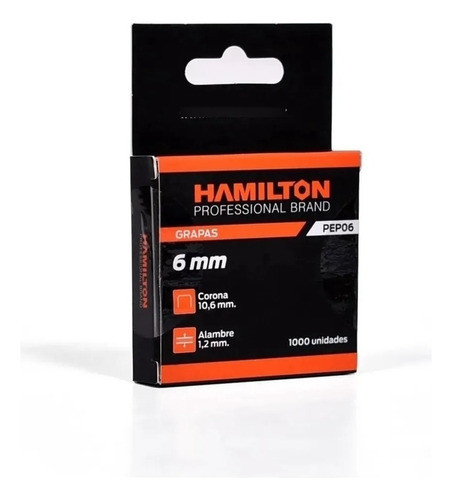 Grapas Corona 10,6mm Para Engrapadora Hamilton 6mm X4 Cajas 0