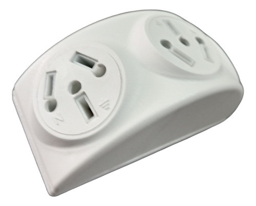 Triple Enchufable Giratorio Tripto Blanco Pack X 10u 0