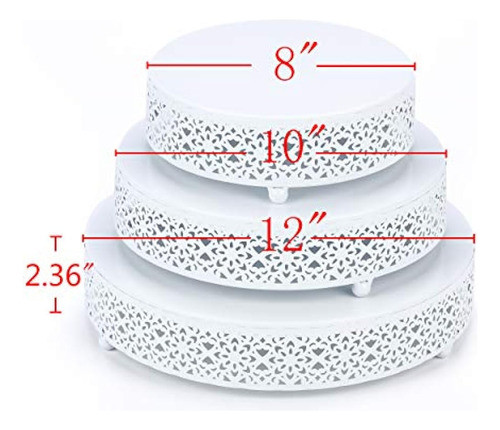 Vilavita Juego De Soportes Para Pasteles De 3 Piezas Soporte 1