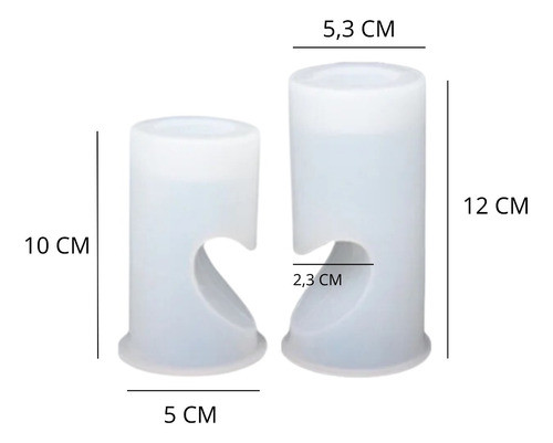 Molde Silicona 2 Porta Velas Corazon Conjunto 1