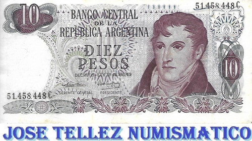 Bottero 2351a 10 Pesos Ley 18188 Serie C Ex- Palermo 0