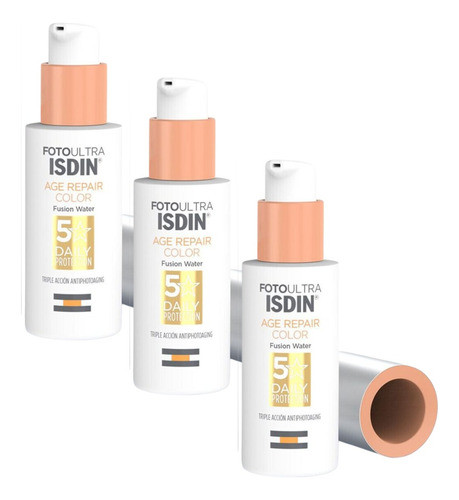 Pack X3 Foto Ultra Spf50 Age Repair Water Color Facial 50 Ml 1