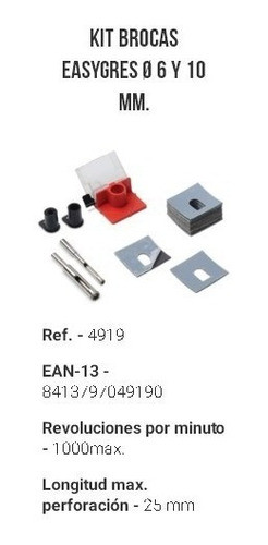 Kit Mecha Para Perforar Cerámica 6 Y 10mm Rubi 4919 Herracor 1