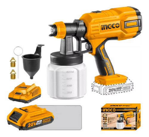 Pistola Pintar 20v P20s A Bateria Ingco Csgli20406 - Sas 0