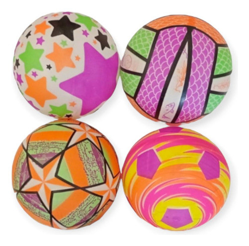 Pelota Degoma  Ideal Pileta O  Playa Con Dibujos En Neon 1