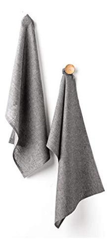 Toalla De Cocina Solino Home Linen 100% Pure Lino 17 X 26 Pu 0