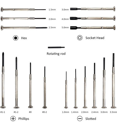Mini Juego De 16 Destornilladores De Precision 1
