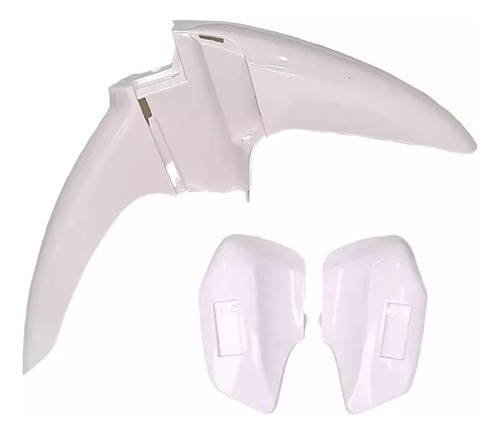 Guardabarro + Cubrebarral Blanco Para Moto Zanella Zb 125 R 0