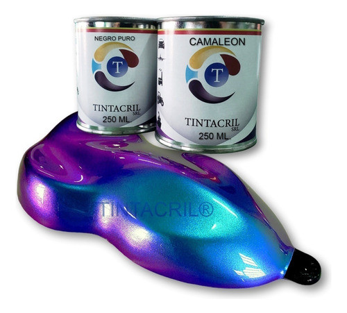 Pint. Camaleón Bicapa X1/4 + Base Negra Bicapa X 1/4 Lt. 0