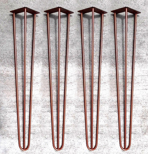 »»» X4 Patas Cobre ««« Hierro Hairpinlegs »vintage Premium« 0
