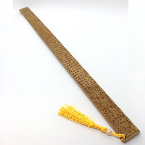 Regla China De Madera Barra Pisapapel Sumi-e Caligrafia 1