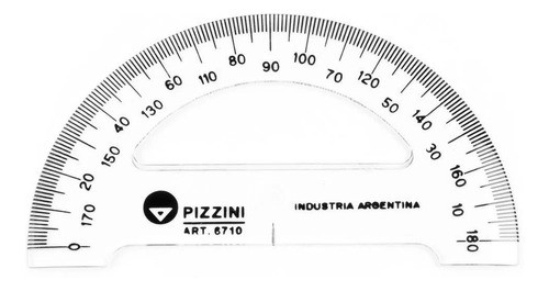 Transportador Pizzini Acrilico Colores 180º X 10 Unidades 0