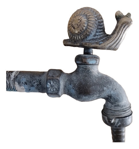 Canilla De Patio Antigua Para Deco Perilla Caracol.en Bronce 0