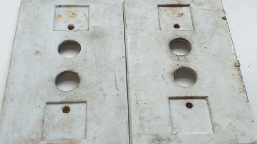 2 Tapas De Luz De Loza Blanca Antiguas Vintage 1