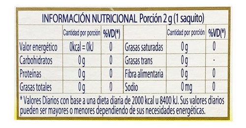 Té Limón La Virginia X100 Saquitos De 2g 1