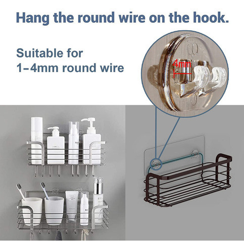 Paquete De 8 Ganchos Adhesivos De Repuesto Para Organizador 1