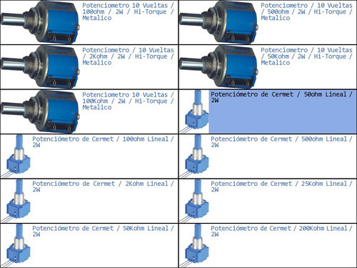 Potenciómetro Cermet Bourns 50ohm Lineal 91a1ab28a 1