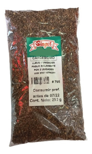 Cardamomo Negro Pelado Elaichi 250gr 0