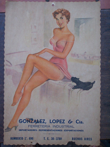 Pin- Up Argentina, Tapa De Almanaque, Ilustrador D. Federici 0
