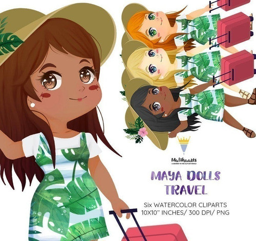 Cliparts Imagenes Png Niñas Viajeras M31 1