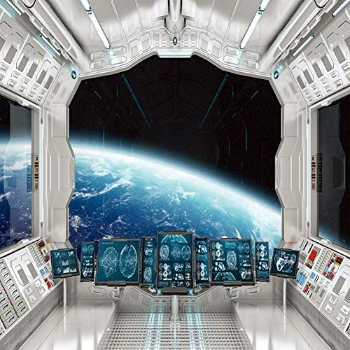 Fondo Interior De Nave Espacial Lywygg De 8 X 8 Pies | Cienc 0
