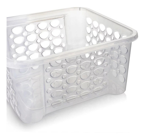 Cesto Apilable Canasto Calado Multiuso Baño Cocina Sanremo 0