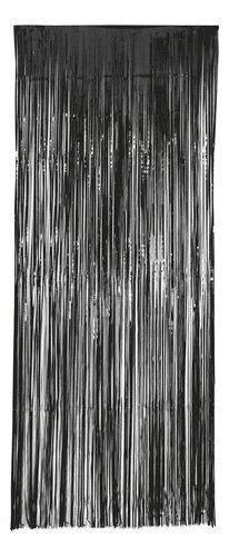 Cortina Metalica Negro - Decoración 2 X 1 Mts  - Flecos 0