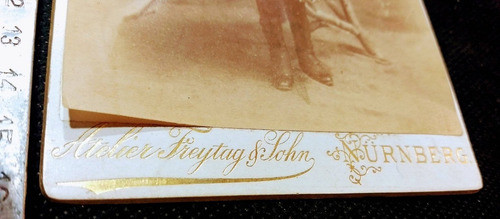 Fotografia Antigua Siglo 19 Atelier Freytag & Son Nurnberg 1